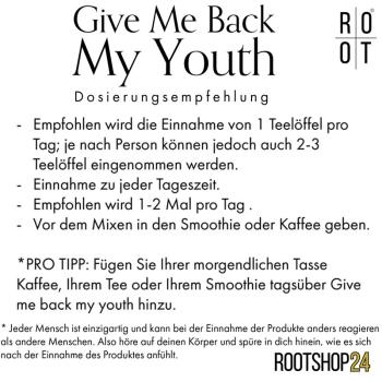 Give Me Back My Youth Dosierung