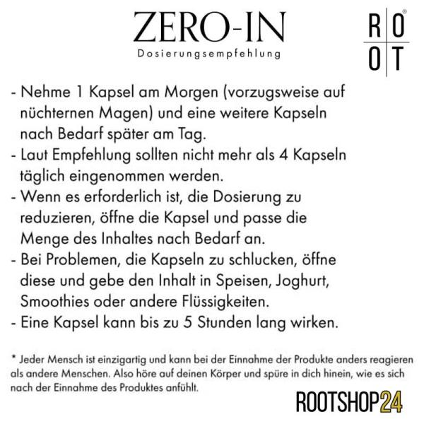 Root Zero In Dosierung